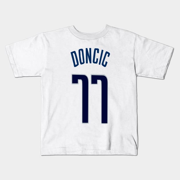 Luka Doncic Jersey Kids T-Shirt by xRatTrapTeesx